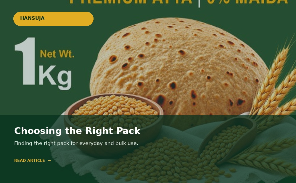 Hansuja atta packaging